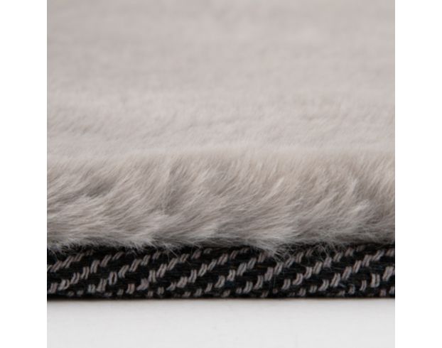 Central Oriental Belgian Gray Faux Fur 7.6 X 9.6 Rug large image number 4