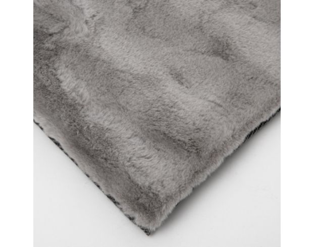 Central Oriental Belgian Gray Faux Fur 7.6 X 9.6 Rug large image number 5