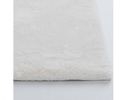 Central Oriental Belgian White Faux Fur 7.6 X 9.6 Rug