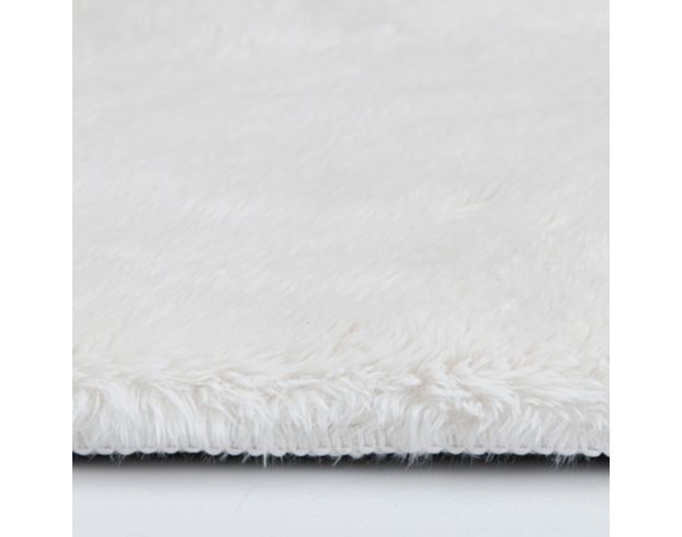 Central Oriental Belgian White Faux Fur 7.6 X 9.6 Rug large image number 5