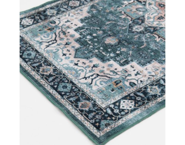 Central Oriental Velveteen Chantal Green 5 X 7 Rug large image number 3