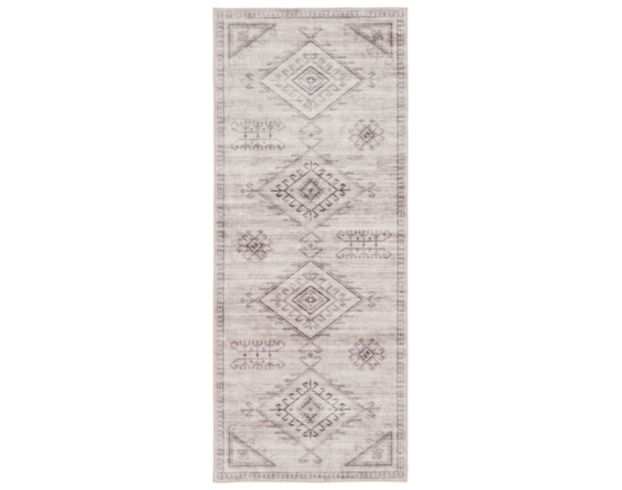 Central Oriental Velveteen Ivory 2.3 x 6 Runner Rug large image number 1