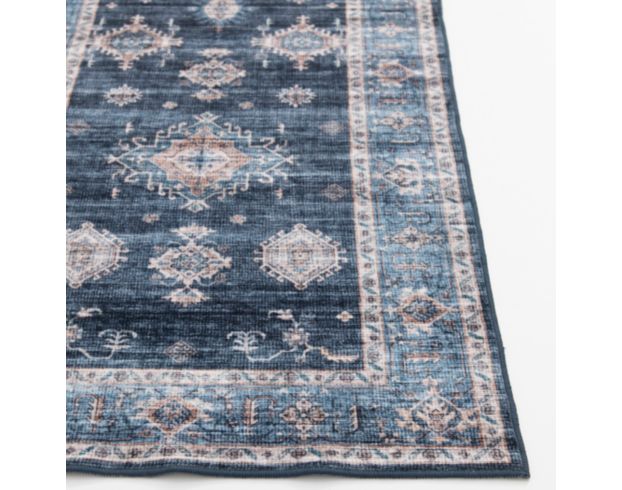 Central Oriental Velveteen Raquel Blue 2.3 x 6 Runner Rug large image number 3