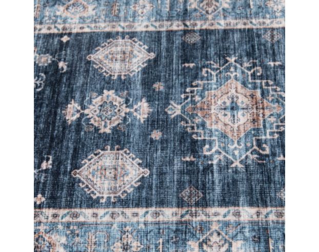 Central Oriental Velveteen Raquel Blue 2.3 x 6 Runner Rug large image number 5