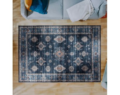 Central Oriental Velveteen Raquel Blue 5 X 7 Rug