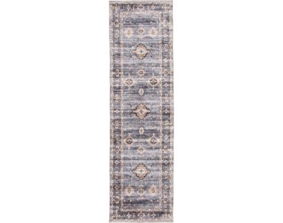 Central Oriental Velveteen Raquel Gray 2.3 x 6 Runner Rug