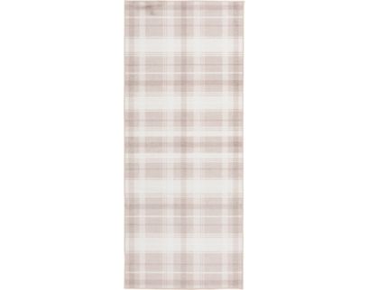 Central Oriental Velveteen Plaid 2.3 X 6 Runner Rug