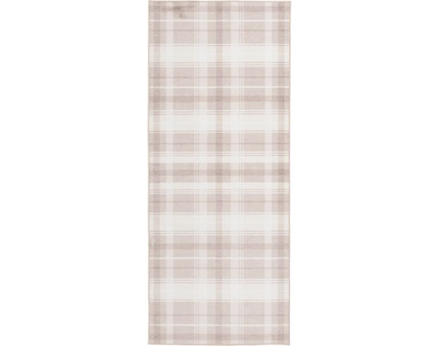 Central Oriental Velveteen Plaid 2.3 X 6 Runner Rug large image number 1