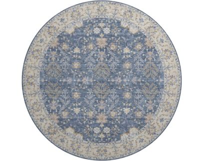 Dalyn Rug Co Hatay Blue 8-Foot Washable Round Rug