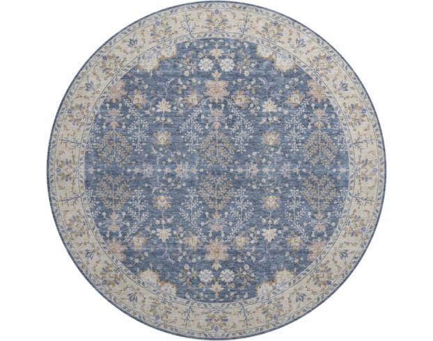 Dalyn Rug Co Hatay Blue 8-Foot Washable Round Rug large image number 1