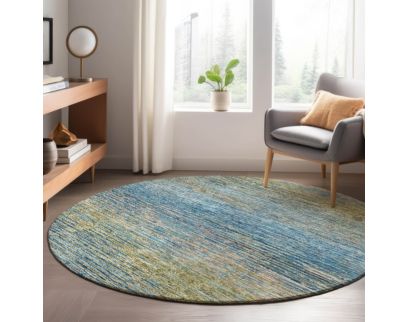 Dalyn Rug Co Trevi Denim 8-Foot Washable Round Rug