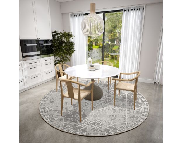 Dalyn Brisbane 8' Gray Round Rug large image number 2
