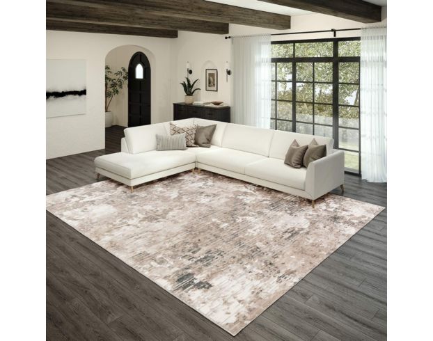 Dalyn 9' x 13' Rhodes Taupe and Gray Rug large image number 6