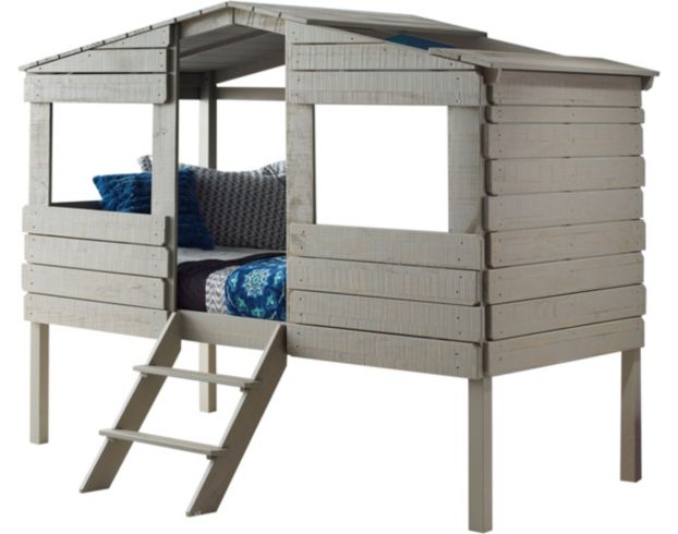 Donco Trading Co. Treehouse Rustic Grey Twin Loft Bed large image number 1