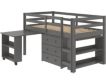 Donco Trading Co. Study Loft Grey Loft Bed w/ Desk, Bookcase, Chest small image number 3