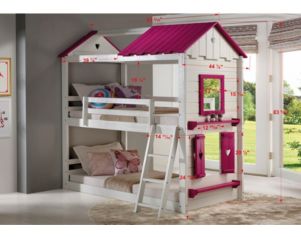 Donco Trading Co. Sweetheart Twin/Twin Bunk Bed