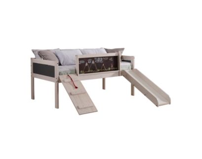 Donco Trading Co Art and Play Dark Gray Twin Low Loft Bed