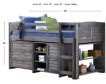 Donco Trading Co. Louver Twin Loft Bed with Storage small image number 3