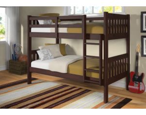 Donco Trading Co Mission Full Over Full Brown Bunk Bed