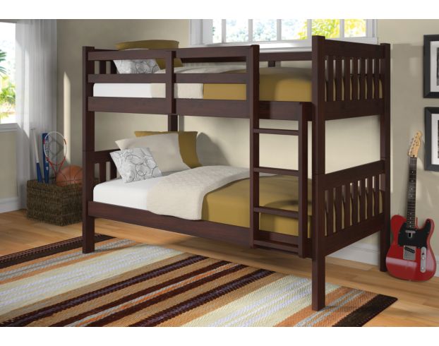 Donco Trading Co Mission Full Over Full Brown Bunk Bed large image number 2