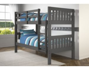 Donco Trading Co Mission Full Over Full Gray Bunk Bed