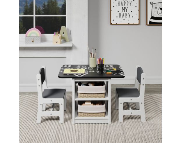 Donco Trading Co. Art and Play Chalkboard Table and Chairs Set large image number 1