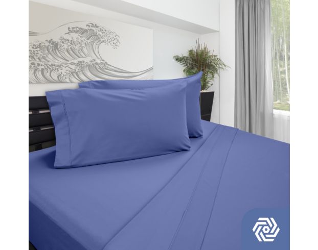 Dreamfit Bamboo Blue Queen Sheet Set large image number 2
