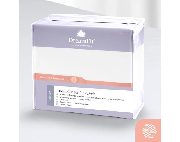 Dreamfit StaDry White Queen Sheet Set large image number 5