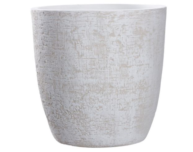 D & W Silks, Inc 17-Inch White Textured Ceramic Planter large image number 1