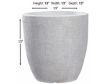 D & W Silks, Inc 13-Inch White Textured Ceramic Planter small image number 2