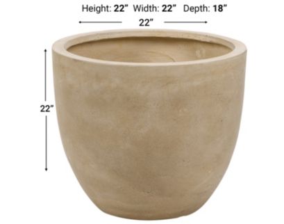 D & W Silks, Inc 22-Inch Clay Ceramic Planter