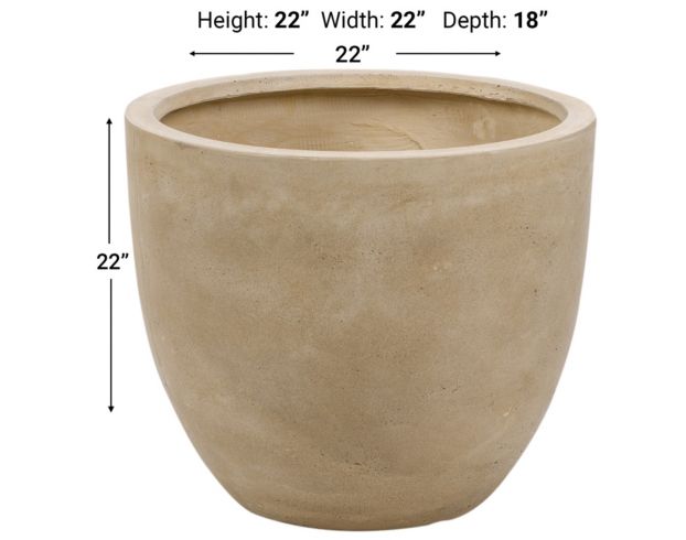 D & W Silks, Inc 22-Inch Clay Ceramic Planter large image number 2