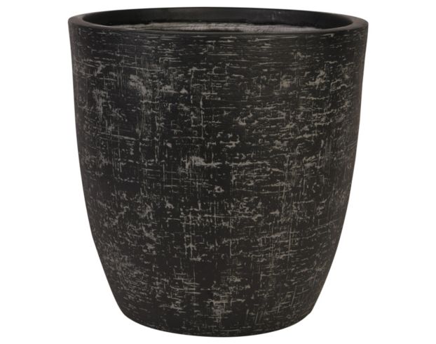 D & W Silks, Inc 18-Inch Black Textured Ceramic Planter large image number 1