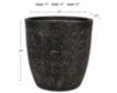 D & W Silks, Inc 18-Inch Black Textured Ceramic Planter small image number 2