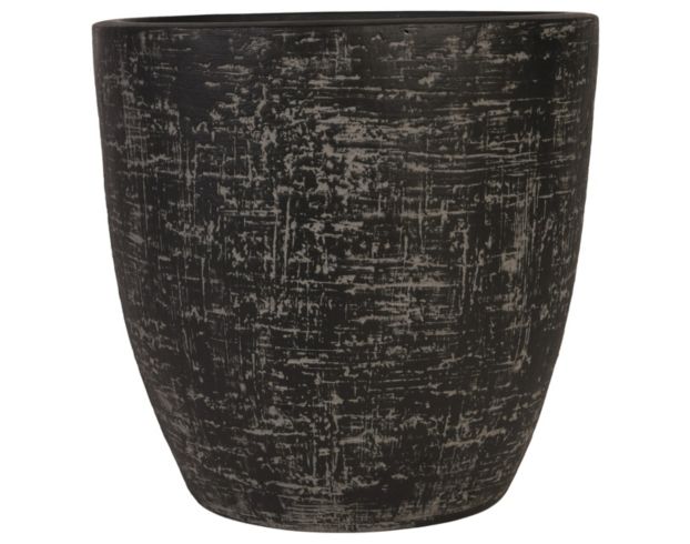 D & W Silks, Inc 15-Inch Black Textured Ceramic Planter large image number 1