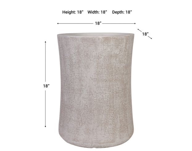 D & W Silks, Inc 24-Inch White Etched Planter large image number 2