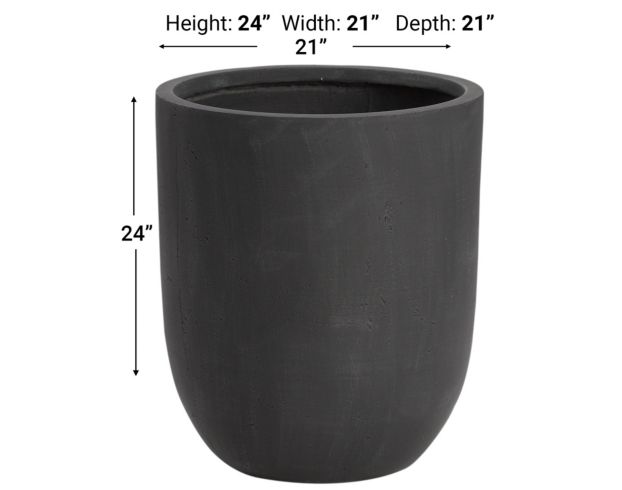 D & W Silks, Inc 24-Inch Dark Gray Planter large image number 2