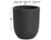 D & W Silks, Inc 24-Inch Dark Gray Planter small image number 2