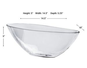 D & W Silks, Inc 14.5-Inch Asymmetrical Glass Bowl