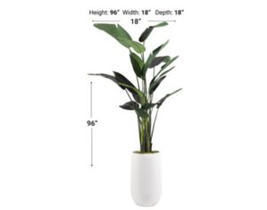 D & W Silks, Inc 9-Foot Faux Traveler Palm in White Pot