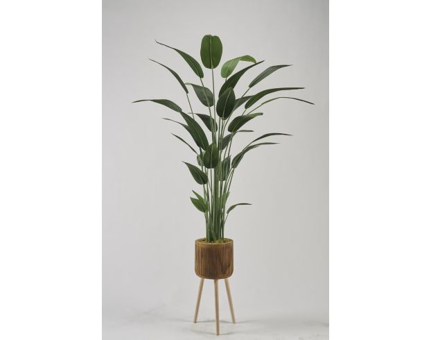 D & W Silks, Inc 7-Foot Faux Traveler Palm in Wood Planter large image number 2