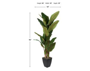 D & W Silks, Inc 8-FT Banana Tree in Black Metal