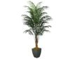 D & W Silks, Inc 8-Foot Dwarf Areca Palm in Black Metal Pot small image number 1