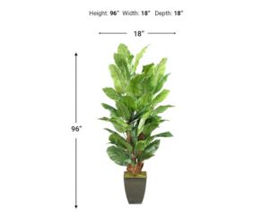 D & W Silks, Inc 8-Foot Artificial Spath Tree