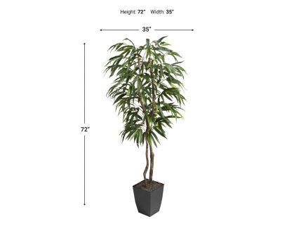 D & W Silks, Inc 6-Foot Artificial Weeping Ficus Tree