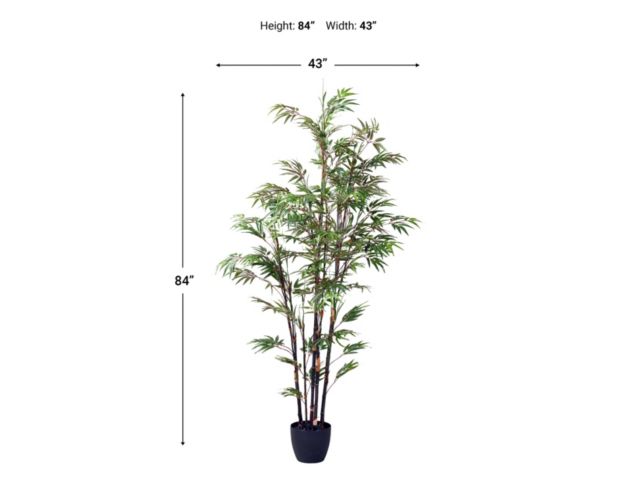 D & W Silks, Inc 7-Foot Artificial Black Bamboo Tree large image number 3