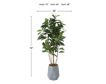 D & W Silks, Inc 6-Foot Artificial Rubber Tree in Geometric Planter small image number 3