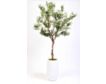 D & W Silks, Inc 7-Foot Artificial Olive Tree in White Pot small image number 2