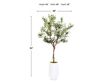 D & W Silks, Inc 7-Foot Artificial Olive Tree in White Pot small image number 3