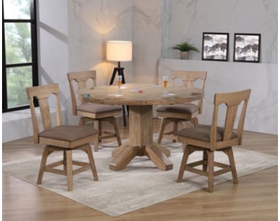 E.C.I. Brownstone 5-Piece Dining Game Table Set